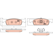 TRW fékbetétkészlet, tárcsafék TRW GDB2533 autóalkatrész