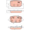 TRW fékbetétkészlet, tárcsafék TRW GDB2546