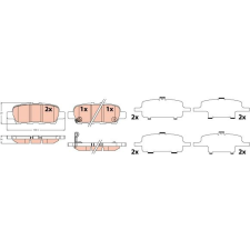 TRW fékbetétkészlet, tárcsafék TRW GDB2578 autóalkatrész