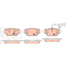 TRW fékbetétkészlet, tárcsafék TRW GDB2592 autóalkatrész