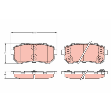 TRW fékbetétkészlet, tárcsafék TRW GDB3421 autóalkatrész