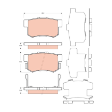 TRW fékbetétkészlet, tárcsafék TRW GDB3447 autóalkatrész