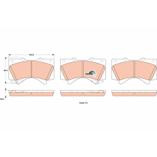 TRW fékbetétkészlet, tárcsafék TRW GDB3524 autóalkatrész