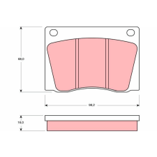 TRW fékbetétkészlet, tárcsafék TRW GDB531 autóalkatrész