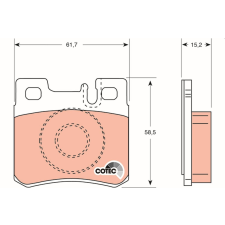 TRW fékbetétkészlet, tárcsafék TRW GDB987 autóalkatrész