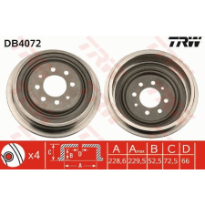 TRW Fékdob TRW DB4072 fékdob
