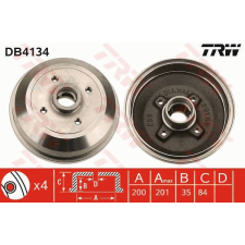 TRW Fékdob TRW DB4134 fékdob