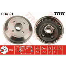 TRW Fékdob TRW DB4301 fékdob