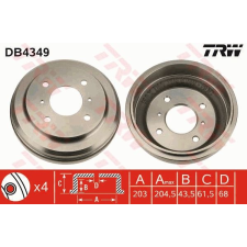 TRW Fékdob TRW DB4349 fékdob