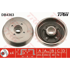 TRW Fékdob TRW DB4363 fékdob