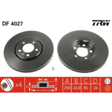 TRW féktárcsa DF4027 autóalkatrész