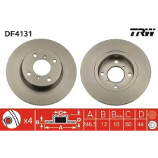 TRW féktárcsa DF4131 autóalkatrész