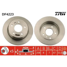 TRW féktárcsa DF4223 autóalkatrész