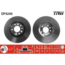 TRW féktárcsa DF4246 autóalkatrész