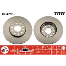 TRW féktárcsa DF4295 autóalkatrész