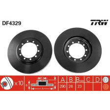 TRW féktárcsa DF4329 autóalkatrész