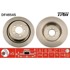 TRW féktárcsa DF4954S autóalkatrész