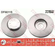 TRW féktárcsa DF6611S autóalkatrész