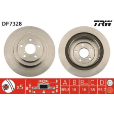 TRW féktárcsa DF7328 autóalkatrész