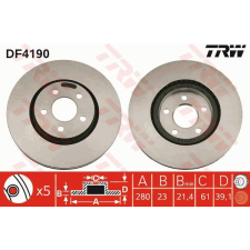 TRW Féktárcsa TRW DF4190 féktárcsa