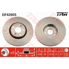 TRW Féktárcsa TRW DF4260S féktárcsa