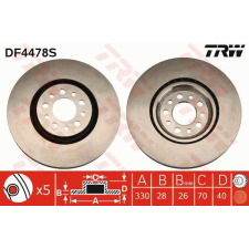 TRW Féktárcsa TRW DF4478S féktárcsa
