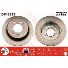 TRW Féktárcsa TRW DF4823S féktárcsa