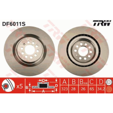 TRW Féktárcsa TRW DF6011S féktárcsa