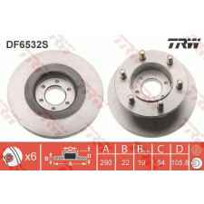 TRW Féktárcsa TRW DF6532S féktárcsa