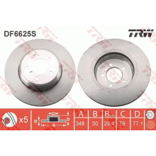 TRW Féktárcsa TRW DF6625S féktárcsa