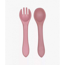 Tryco Szilikon evőeszköz készlet - Rózsaszín babaétkészlet