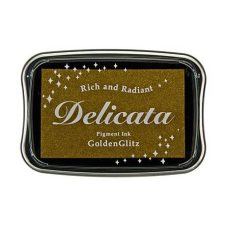 Tsukineko Tintapárna , Delicata / Golden Glitz Inkpad - Arany (1 db) bélyegző