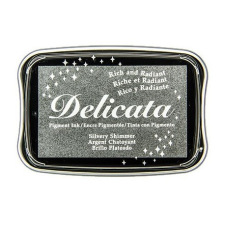 Tsukineko Tintapárna , Delicata / Silvery Shimmer Inkpad - Ezüst (1 db) bélyegző