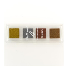 Tsukineko Tintapárna készlet , Delicata set / Metals - Metál színek (1 db) bélyegző