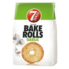 TUC Kétszersült kenyérkarika 7DAYS Bake Rolls fokhagymás 80g reform élelmiszer