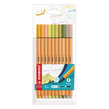 Tűfilc STABILO Point 88 10db-os készlet világos színek filctoll, marker