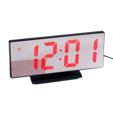  Tükörkijelzős Ébresztőóra Hőmérséklet Jelzővel Piros ébresztőóra
