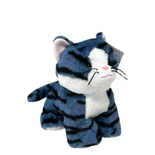Tulilo Kitty Cica plüss figura sötétkék csíkos - 23 cm (9259) plüssfigura