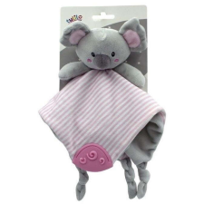 Tulilo puha plüss rágóka,alvókendő - szürke/rózsaszín koala bébiplüss
