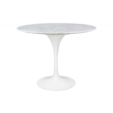  TULIP MARBLE 100 CARRARA fehér asztal - kerek márvány lap, fém bútor