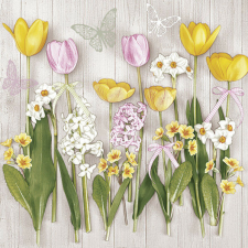 Tulipán Spring Flowers szalvéta 20 db-os 33x33 cm papírárú, csomagoló és tárolóeszköz