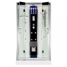  Tuluza 80x120 cm szögletes hidromasszázs zuhanykabin kád, zuhanykabin