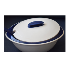 Tupperware Mediterrán tál 2,1 liter kanál nélkül Sötétkék-fehér - Tupperware papírárú, csomagoló és tárolóeszköz