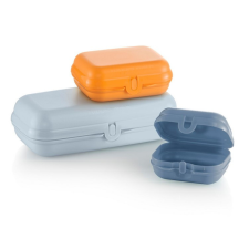Tupperware Uzsidoboz trio / uzsonnás doboz szett 3 db-os, kék, narancs - Tupperware papírárú, csomagoló és tárolóeszköz