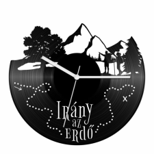  Túra az erdőben bakelit óra falióra