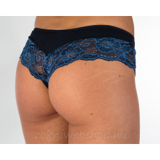 Turbó Csipkés brazil pamut csípőtanga 2XL, Kék