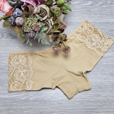 Turbó Csipkés szélű női short-francia alsó S, Drapp