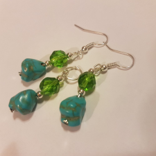  Türkiz-howlit szett ékszer szett