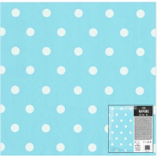 Türkiz pöttyös szalvéták 10db születésnapi partikra 33x33cm party kellék