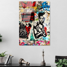 TUTI AG Edzett üveg falikép dekoráció, UV-495 45 x 65 grafika, keretezett kép